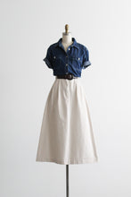 almond cotton midi skirt