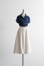 almond cotton midi skirt