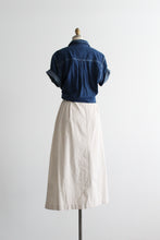 almond cotton midi skirt