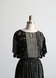 dark botanical dress set (m)