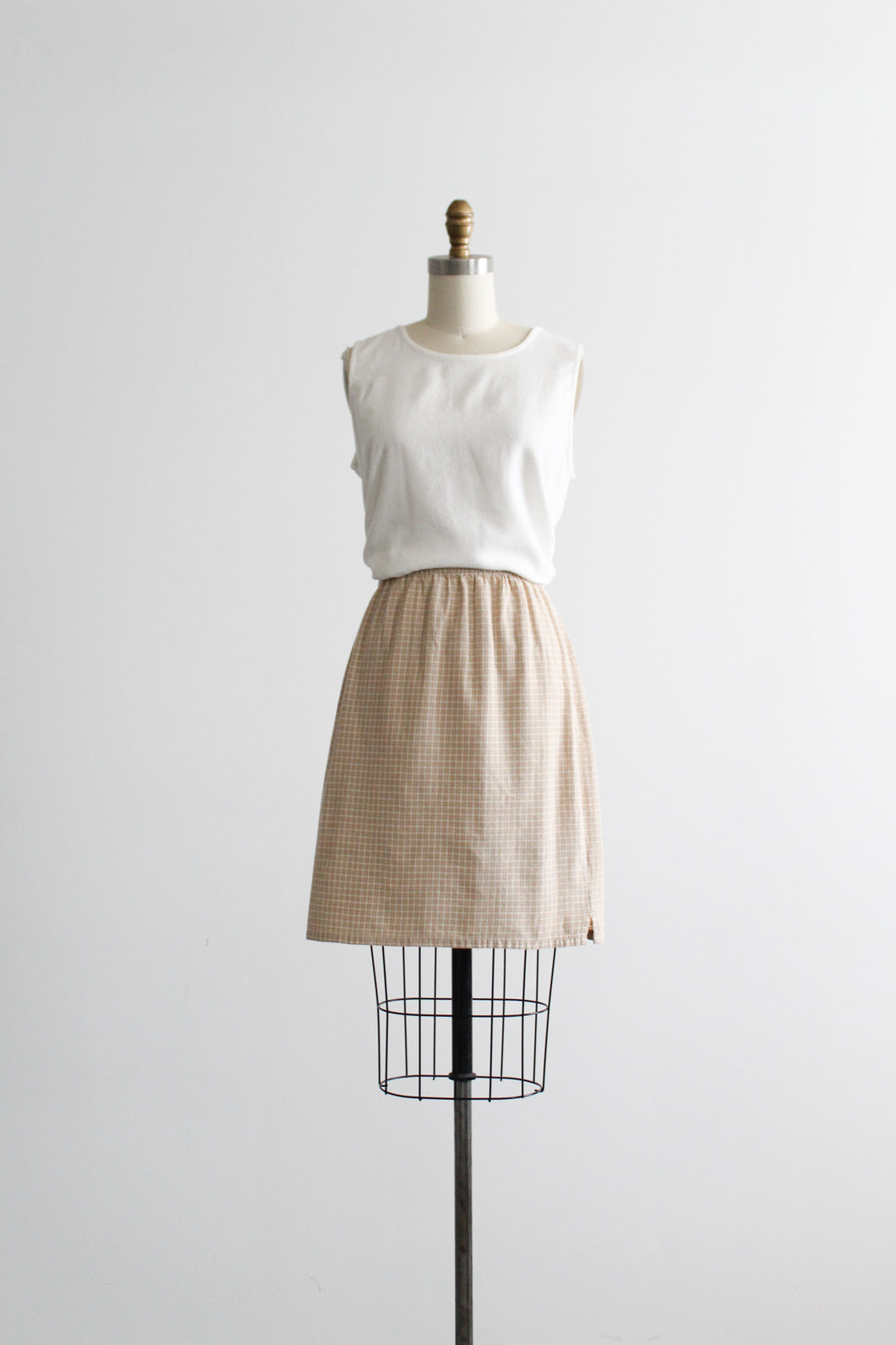 sweetgrass plaid cotton skirt