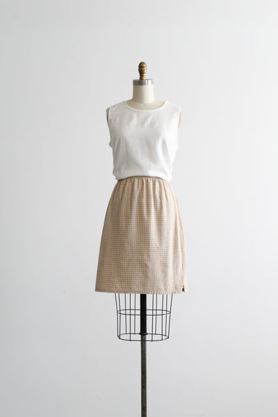 sweetgrass plaid cotton skirt