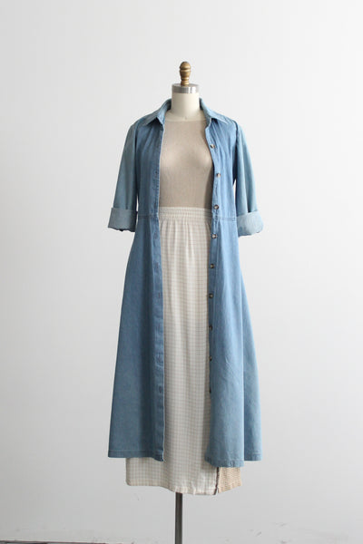 sunfaded denim market dress