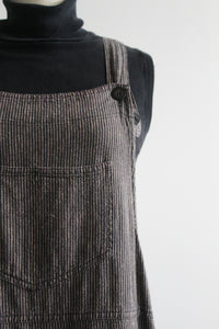 linen stripe pinafore