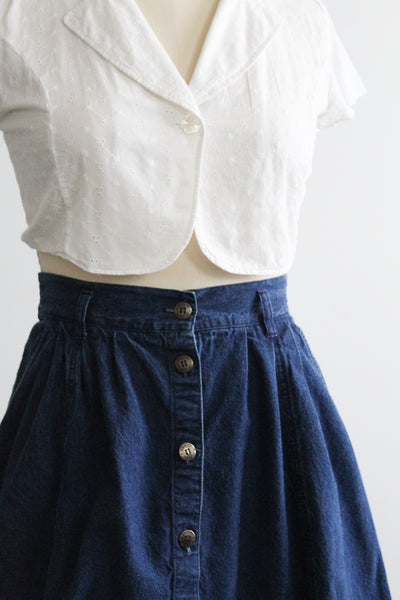 echo lake denim skirt