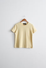 butter waffled cotton tee