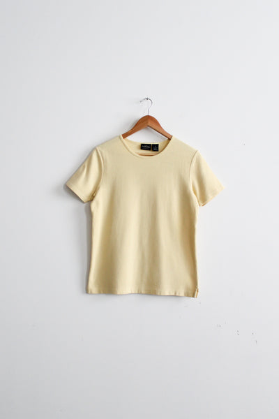 butter waffled cotton tee