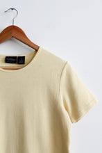 butter waffled cotton tee