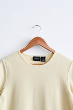 butter waffled cotton tee