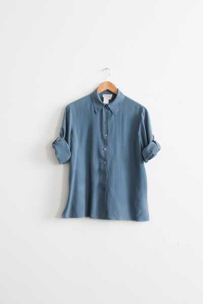bluebell silk button up