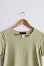 pistachio silk tee