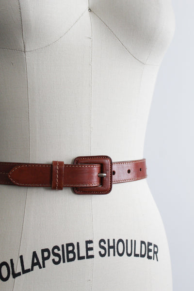 tobacco brown leather belt
