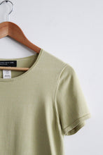 pistachio silk tee