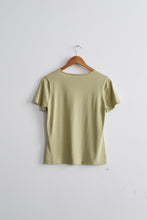 pistachio silk tee