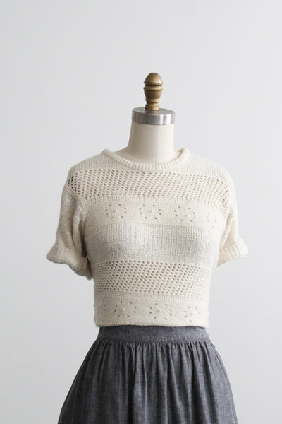 pearl knit tee