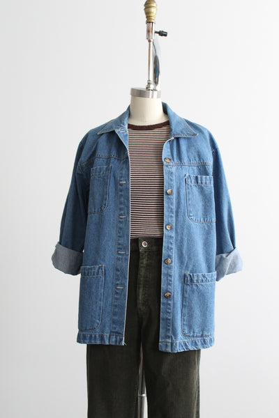 classic denim chore coat