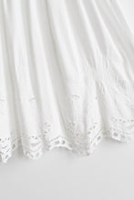 white cutwork skirt