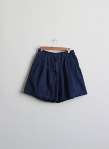 ash blue high waisted cotton shorts