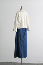 laurel lake denim maxi skirt