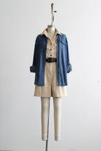 distressed riverbend denim work shirt