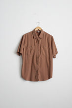 tobacco silk button up