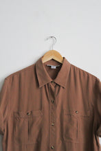 tobacco silk button up