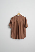 tobacco silk button up