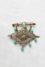filigree teardrop brooch
