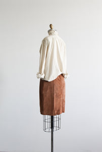 suede mini skirt