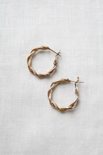 braided goldtone hoops