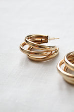 trio goldtone hoops