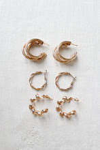 braided goldtone hoops