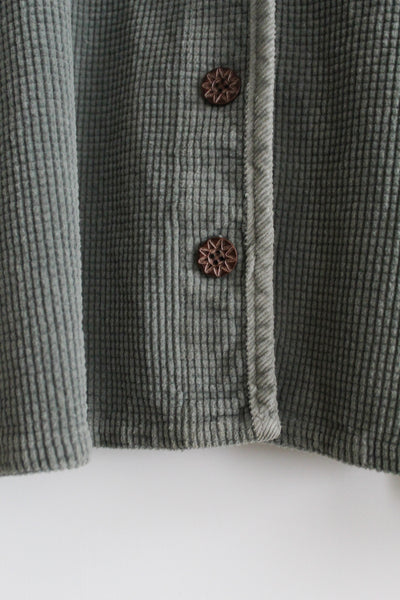 sage cropped corduroy jacket