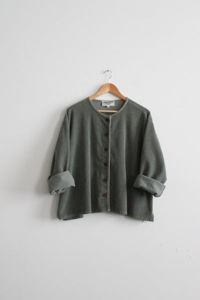 sage cropped corduroy jacket