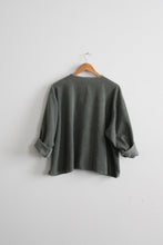 sage cropped corduroy jacket