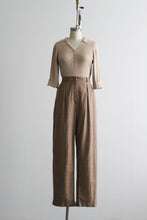 almond silk knit blouse