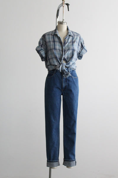 indigo mom jeans