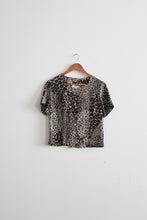 leopard print silk button up