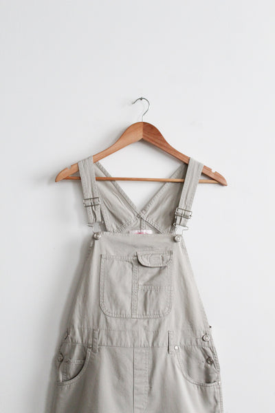 bone cotton short overalls
