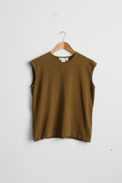 olivetree silk knit tank