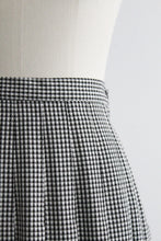 gingham pleat skirt