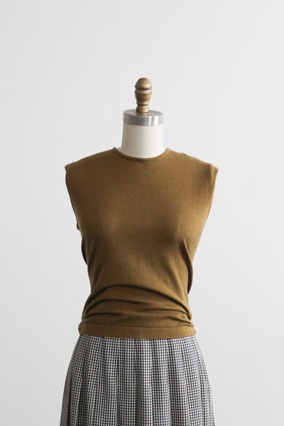 olivetree silk knit tank