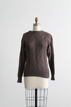 walnutshell wool cable knit pullover