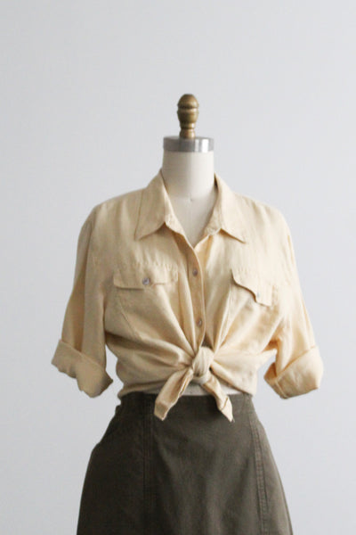 honeybutter linen blouse