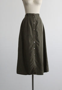 olive branch midi skirt