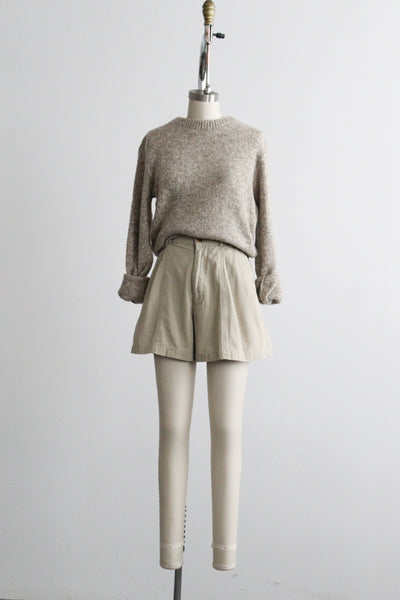 parchment cotton shorts