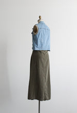olive branch midi skirt