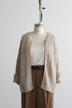 chanterelle cable knit cardigan