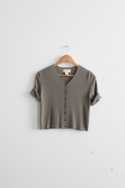 sageleaf cropped button up