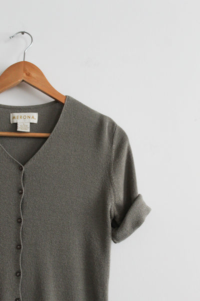 sageleaf cropped button up